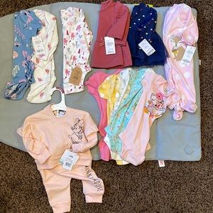 Lot of NWT baby girls clothes
